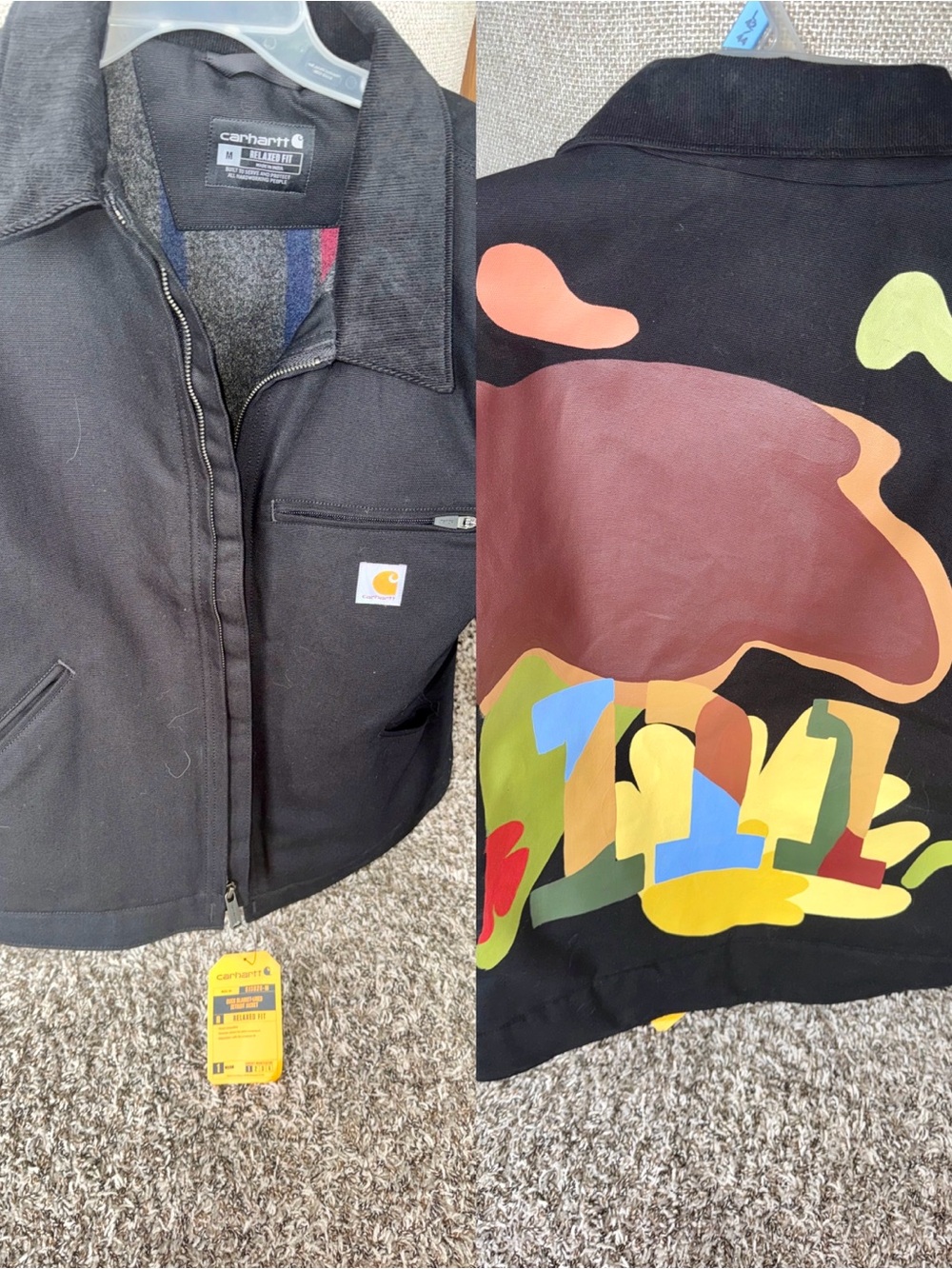 NWT Unique custom design Iconic J01 Carhartt Duck Detroit Jacket
